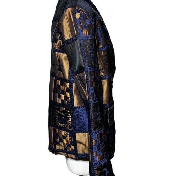 Expose Jacket Chenille Blazer Tapestry Blazer Patchwork Size Medium - Picture 2 of 5